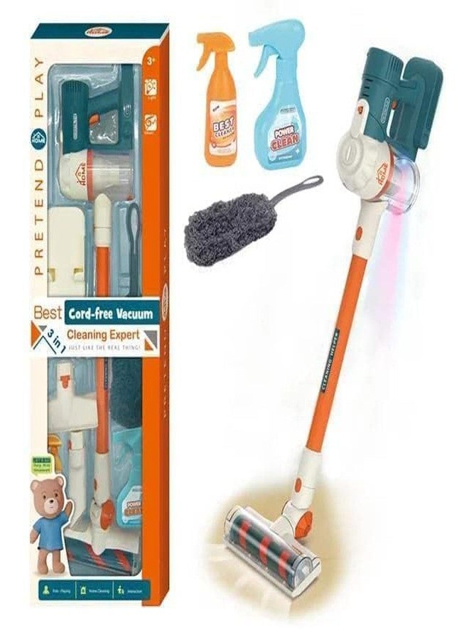 GIPTOC 3-in-1 Cord-Free Vacuum Cleaner Toy | Real Suction, Lights & Sounds | Cordless Household Cleaning Kit for Kids & Toddlers - Image 1